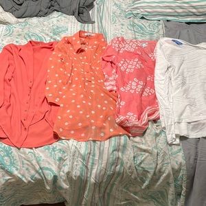 Bundle: Four Lose-Fitting Blouses size Medium-Large